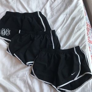 Girls Black nike shorts